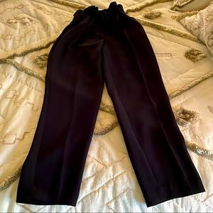 Black Wilfred Dress Pants with drawstring waist band, pockets.  Size small.